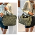 thumbnail image 2 of Kukuzhu Quilted Tote Bag for Women Puffer Hobo Handbag Lightweight Quilted Padding Shoulder Bag Nylon Padded Crossbody Bag, 2 of 6