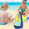 thumbnail image 7 of Shoreew Foldable Storage Bag Large Capacity Beach Bag Transparent Mesh Design Lightweight Swimming Backpack Beach Toy Organizer, 7 of 7