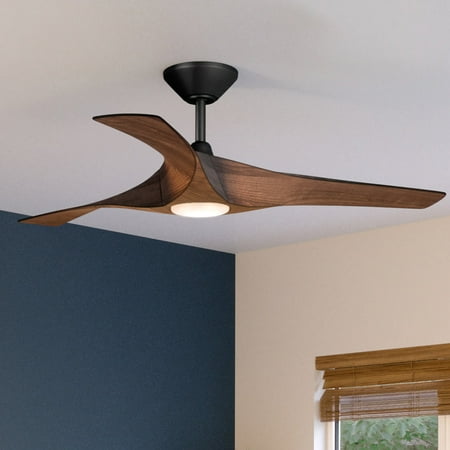 

Luxury Transitional Ceiling Fan 13.5H x 52W with Modern Style Koa Woodgrain UHP9362 by Urban Ambiance