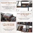 thumbnail image 5 of YOCWO Expandable Record Player Stand, L Shape and I Shape Record Shelf, Vinyl Record Stand Storage Holds 300~450 Albums, 5 of 9