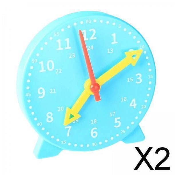 Paquete de 2-6 relojes Time Teacher para decir la hora, juguetes educativos, decoración para niños 2 piezas