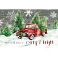 thumbnail image 2 of Robinson, Carol 32x23 Gold Ornate Wood Framed with Double Matting Museum Art Print Titled - Merry and Bright Christmas Truck, 2 of 4
