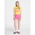 thumbnail image 2 of No Boundaries Ribbed Cotton Graphic Baby Tee with Short Sleeves, Women's XXS-XXL, 2 of 5