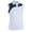 White/Black, variant on Monterey Club Women's Galaxy Contrast Block Sleeveless Golf Polo Shirt #2479