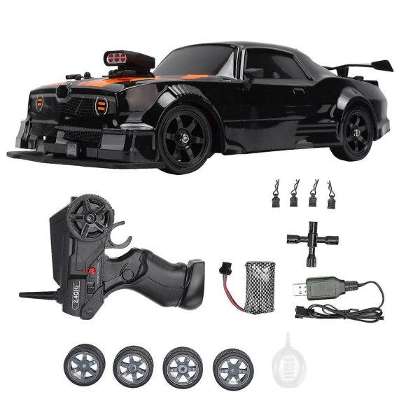 202416A04 1/16 RC Drift Car Simulated 4 Wheel Drive with LED Light RC Car Toy for Over 6 Entertainment