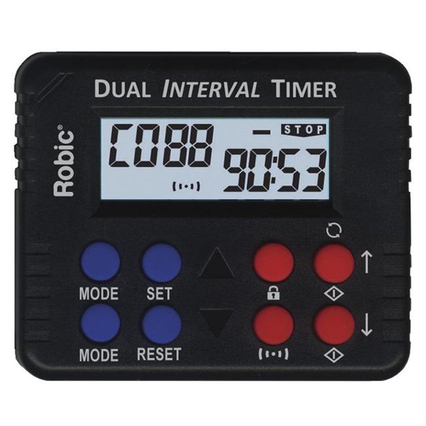 digital watch with interval timer