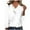 White, variant on Busydd Womens Tops Fall Fashion Solid Color Button Up Blouses Casual V Neck Long Sleeve Shirts for Women Pleated Loose Going Out Tops Comfort Versatile Tee Tops