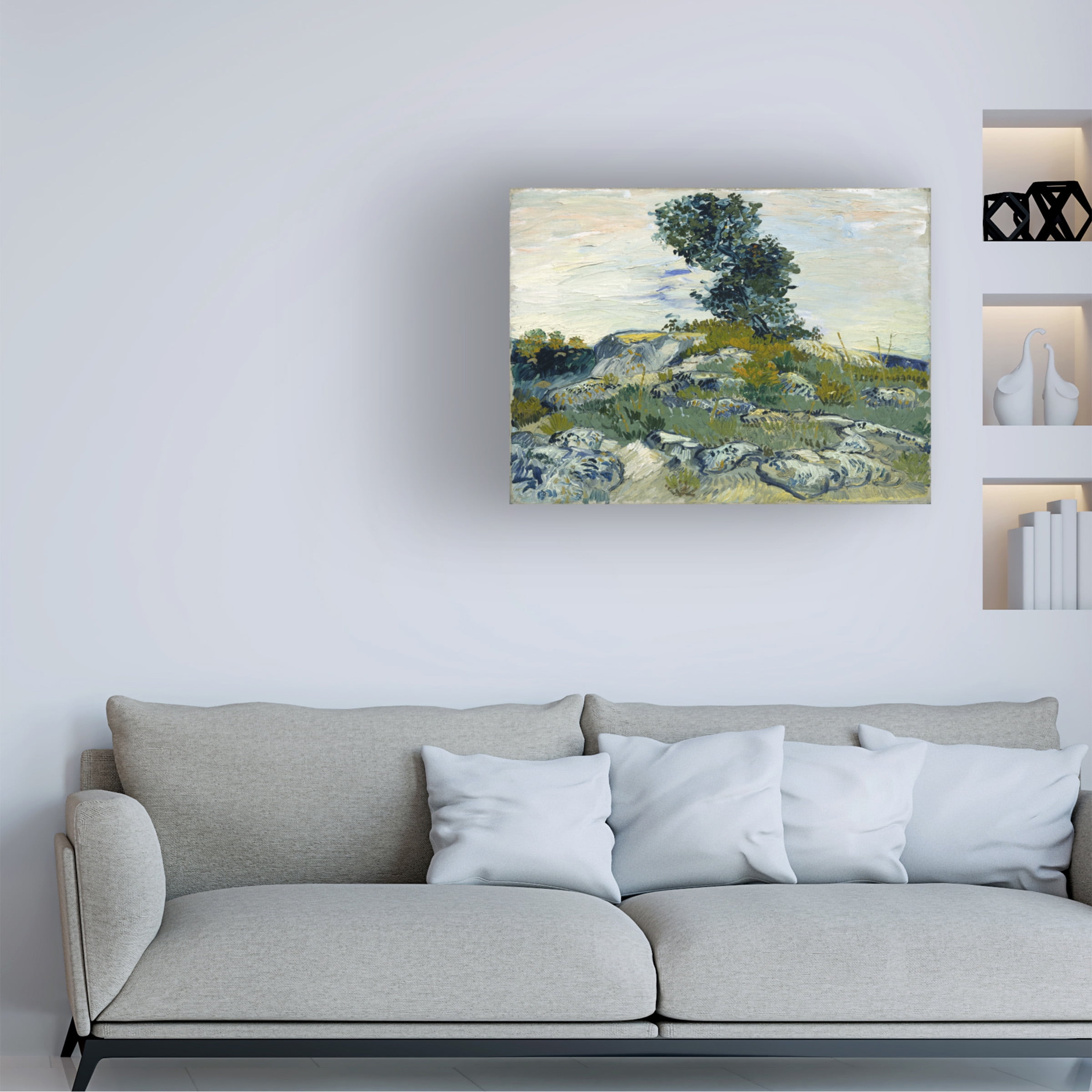 Van Gogh 'The Rocks' Canvas Art