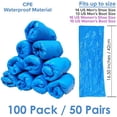 thumbnail image 2 of Thick Extra Large Waterproof Disposable Boot & Shoe Covers | Non-Slip, Textured Treads, Non-Toxic, 100% Latex Free | Stronger than Competitor-5 Mil | Different Pack Available Blue|, 2 of 8