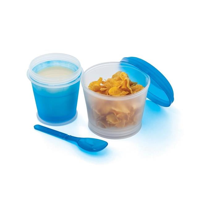 Disney Frozen Drink/Snack Container Cereal Bowl w/Straw 2 Snack Holders BPA Free 