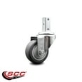 thumbnail image 2 of 3 Inch Thermoplastic Rubber Wheel Swivel 3/4 Inch Square Stem Caster SCC, 2 of 2
