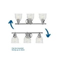 thumbnail image 5 of Ambrose Collection Three-Light Farmhouse Polished Chrome Clear Glass Bath Vanity Light, 5 of 7