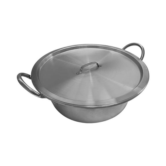 21'' Cazo Stainless Steel With Lid Pot Pan Wok Gas Stove Burner Cook