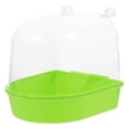 thumbnail image 5 of COMPUKAS 1-Pack Indoor Rectangular Light Green ABS Bird Bath Basin for Parakeets and Small Birds, 5 of 8