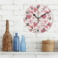 thumbnail image 3 of SKYSONIC Valentine's Day Heart Wall Clock 10 Inch Silent Non Ticking Round Clock Oil Painting Clock Easy to Read Clock for Living Room Bedroom Bathroom Home Decor, 3 of 7