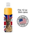 thumbnail image 4 of German Shepherd with English Union Jack British Flag Ultra Hugger for slim cans, 4 of 6