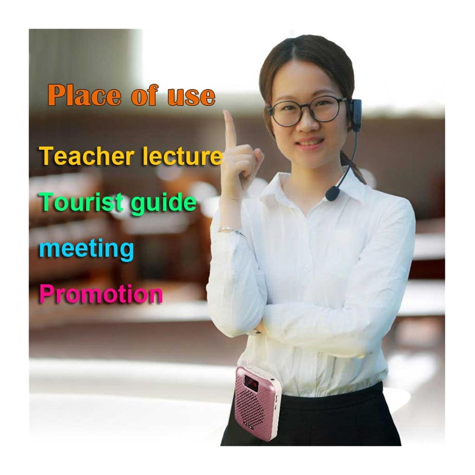 K500 Bluetooth Loudspeaker Microphone Voice Amplifier Booster Megaphone Speaker For Teaching Tour Guide ,Easy to Operate