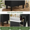 thumbnail image 4 of Uforic 24.9" Bathroom Vanity with Top Sink, Modern Free Standing Bathroom Storage Cabinet with Soft Close Door, Black, 4 of 9
