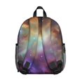 thumbnail image 3 of Colorful Starry Sky and Universe Backpack for School, Cute School Bag with Adjustable Shoulder Straps and Padded Back, 13.8"x11.4"x6", 3 of 5