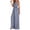 #1Gray, variant on Womens Jumpsuits Casual Daily Wide Leg Jumpsuit Gingham Plaid Spaghetti Strap Smocked Summer Jumpsuit