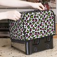 2 Slice Toaster Cover, cute pink green Leopard Waterproof Toaster Cover with Pockets for Kitchen