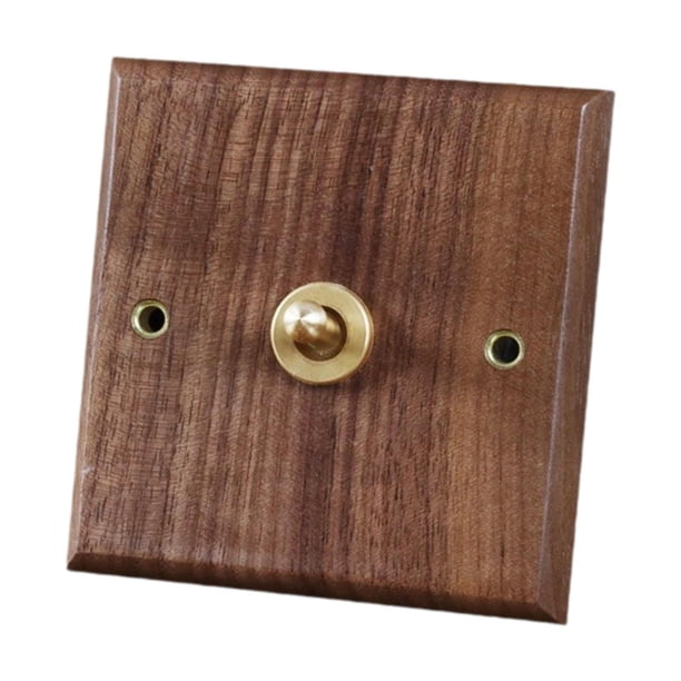 Placa de interruptor de luz de madera para decoración de pared, práctica y fácil de instalar. Palanca única