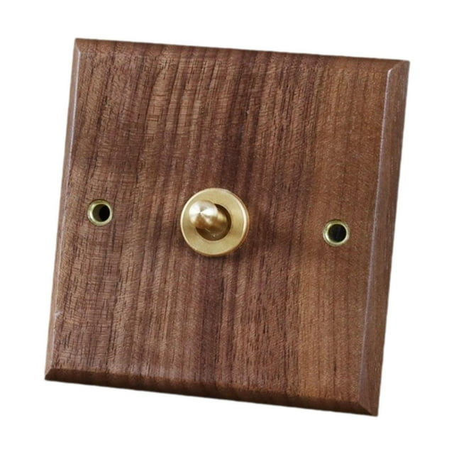 simhoa Wooden Lighting Switch Plate Premium Outlet Panel for Hotel Kitchen Room Single Lever