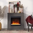 thumbnail image 3 of Evelyn&Zoe Santos 30" Wide Mantel Fireplace with Crystal Fireplace,sert, Charcoal Gray, 3 of 7