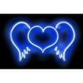 thumbnail image 3 of Carr, Hailey 18x13 Black Modern Framed Museum Art Print Titled - Neon Heart Wings BB, 3 of 5
