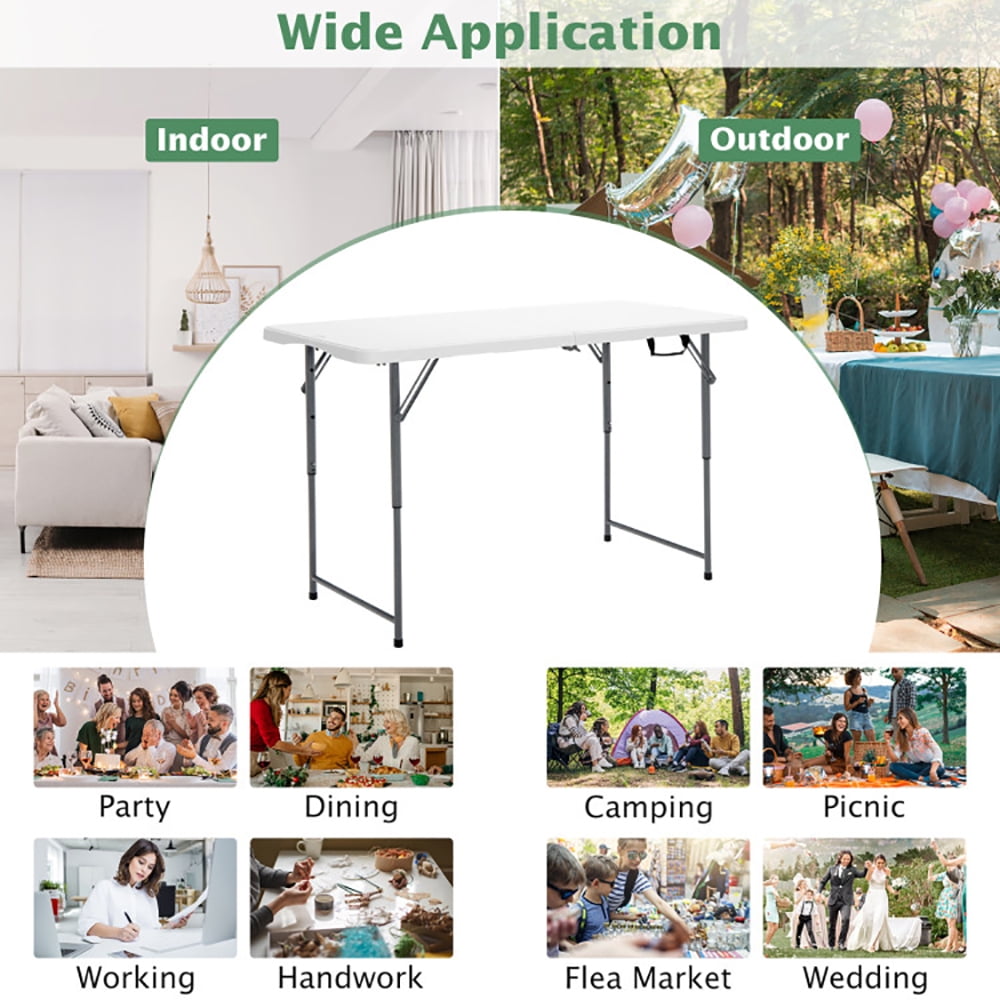 Aimee Lii 3-Level Height Adjustable Folding Table, Camp Tables PorTable Foldable Aimee Lii 3-Level Height Adjustable Folding Table, Camp Tables PorTable Foldable