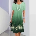 thumbnail image 5 of Elegant 3D Digital Print Dress Women O Neck Pullover Short Sleeve Dresses Female Fashion Comfortable Casual Loose Midi Gown 2024, 5 of 5