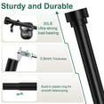 thumbnail image 2 of OLV Adjustable Single Curtain Rod 1" Diameter for Windows Heavy Duty 30-60 Inch,Black, 2 of 7