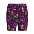 thumbnail image 4 of Easygdp Mardi Gra2 Men's Short Pajama Pants, Sleep Shorts, Household Pants, Casual Pants with Pockets - Small, 4 of 9