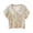 Beige, variant on Womens Summer Cardigan Short Sleeve Solid Color Crochet Top Comfortable Boho Beach Vacation Clothes White One Size