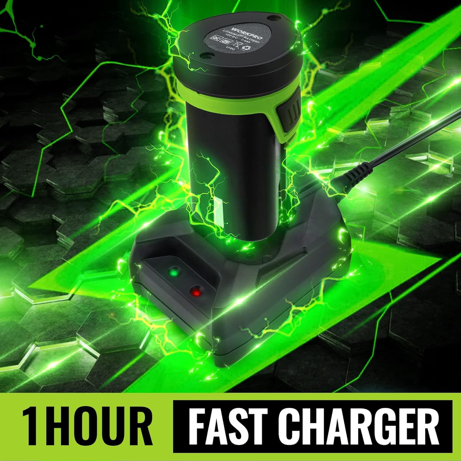 12V Cordless Grass Shear & Shrubbery Trimmer - 2 in 1 Handheld Hedge Trimmer, Electric Grass Cutter with 2.0Ah Rechargeable Lithium-Ion Battery & 1 Hour Fast Charger