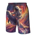 thumbnail image 6 of Uemuo Astronaut Dolphin Pattern Men's Swim Trunks Hawaiian Beach Bathing Suit Swimsuits Beach Quick-Dry Shorts with Pockets-Large, 6 of 9