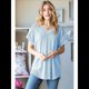 thumbnail image 4 of Blusa Informal de Verano para Mujer, de Corta, con Cuello en V, de Punto, Holgada, , Elegante. Azul XXL, 4 of 8