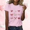 thumbnail image 2 of RKSTN Valentines Gift Valentine Shirts for Women Oversized Crewneck Valentine's Day Graphic Print Short Sleeve T Shirts Pullover Top Womens Casual Round Neck Plus Size Loose Comfy Summer Tee Shirts, 2 of 6