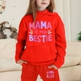 thumbnail image 2 of Girls Outfit Sets Toddler Boy Girl Long Sleeve Cute Print Warm Hoodie Sweatpant Kids Outfits Sweat Suit,2-13Y, 2 of 4