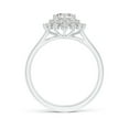 thumbnail image 2 of ANGARA Natural Double Floral Halo Diamond Ring in 14K White Gold for Women (Size-5.1mm| Color-I-J| Clarity-I1-I2) | April Birthstone, Anniversary, Jewelry Gift for Women | Natural Diamond Ring, 2 of 9