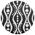 thumbnail image 3 of Ryvnso Balck and White Pattern Round Plate Mats Dining Table Placemat Set of 4 for Holiday Decoration, 3 of 7