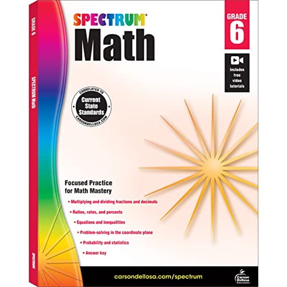 Pre-Owned Spectrum Math Workbook, Grade 6: Volume 7 (Paperback) 1483808742 9781483808741