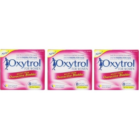 Oxytrol Overactive Bladder Patches 8ct (3 Pack)