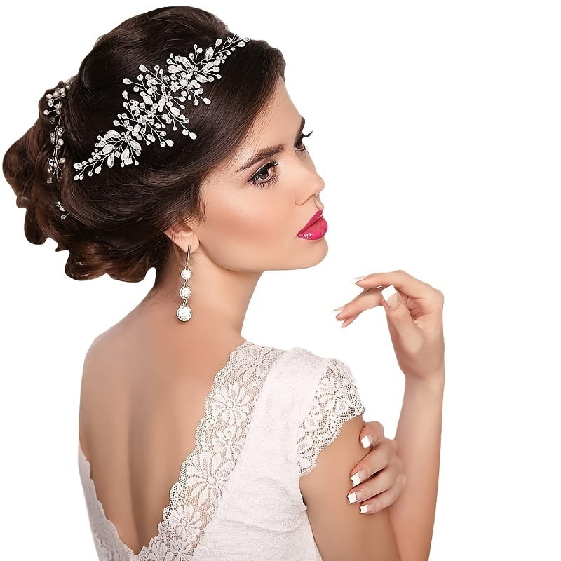 1 handmade flower rhinestone hair band dance hair tie accessories