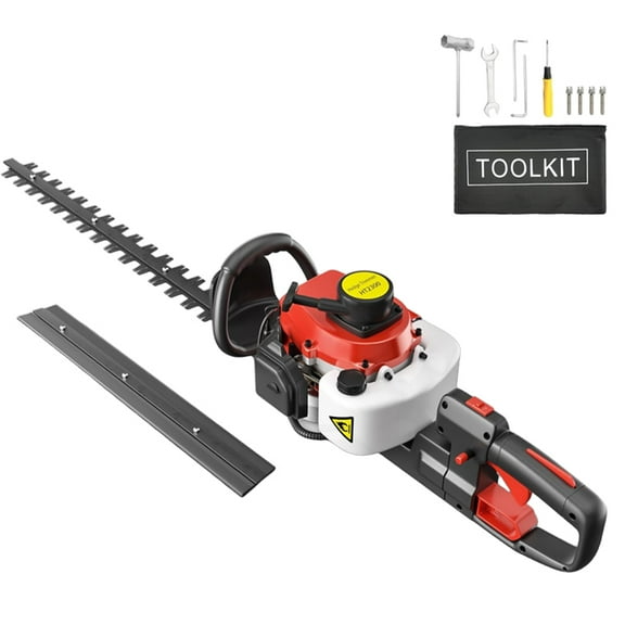 EAYSG 24-Inch 2-Cycle Gas Powered Hedge Trimmer, 26cc Dual-Sided Blades, Professional Grade for Thick Branches & Bushes,  Anti-Vibration Handle,  Ideal for Home & Commercial Use (Orange)