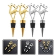 thumbnail image 2 of 4pcs Elk Design Stoppers Bottle Stoppers Xmas Champagne Beer Saver Seller Suministro de Navidad, 2 of 5