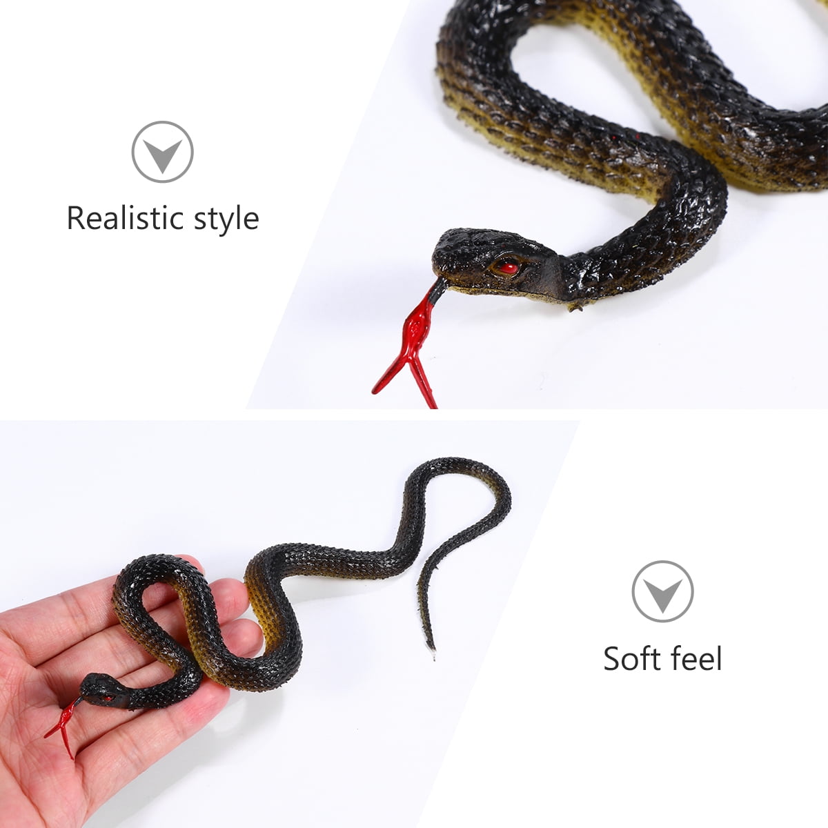 Realistic Rubber Snakes Toys Scary Fake Snake Rubber Snake