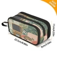 thumbnail image 4 of FORMRS Pencil Case with 3 Compartments Zipper Pouch, Elementary School Level and up, Pink and Green Cat, 4 of 8