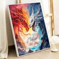 thumbnail image 2 of JYLMOOD DIY Animal Paint by Number for Adults, Easy Painting by Numbers for Gift Home Wall Decor 16x20in without Frame, Colored Canvas - Dragon, 2 of 6