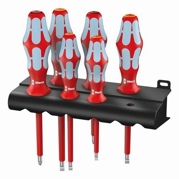 Wera 022745 VDE Stainless Screwdriver Set   Rack, PZ   SL